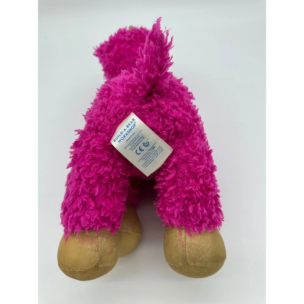 Build-A-Bear Llamacorn Plush‎ Toy Shaggy Pink Gold 10 inch
